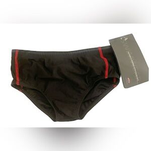 Blueseventy Men’s Swim Brief – Black/Red Trim – Size M26 – Made in USA